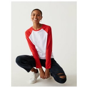 Červeno-bílé dámské tričko Marks & Spencer