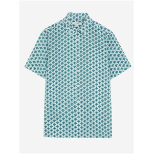 Zelená pánská vzorovaná košile s krátkým rukávem Marks & Spencer