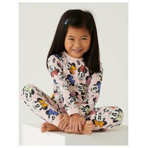 Světle růžové holčičí pyžamo s potiskem Marks & Spencer Minnie Mouse™