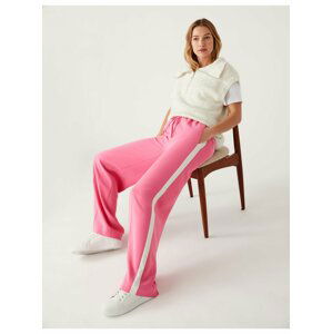 Růžové dámské kalhoty s lampasem Marks & Spencer