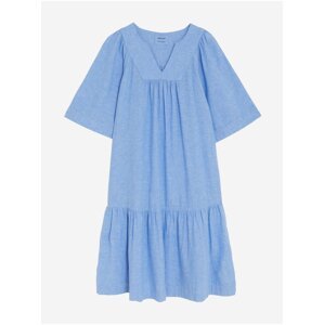 Modré dámské šaty s volány Marks & Spencer