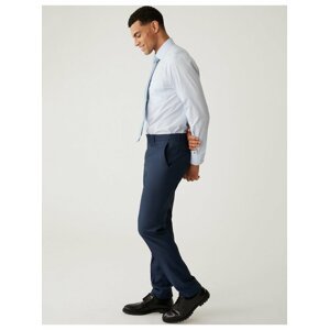 Tmavě modré pánské formální kalhoty Marks & Spencer