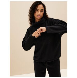 Černý dámský fleecový horní díl pyžama Marks & Spencer