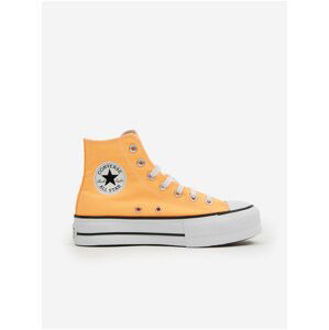 Oranžové dámské kotníkové tenisky na platformě Converse Chuck Taylor All Star Lift