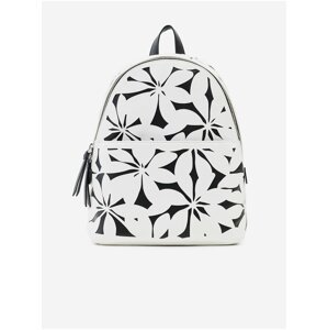Bílý dámský květovaý batoh Desigual Onyx Mombasa Mini