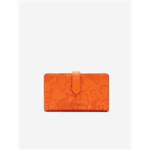 Oranžová dámská květovaná peněženka Desigual Alpha Pia Medium