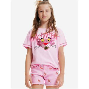 Růžové holčičí tričko Desigual Pink Panther