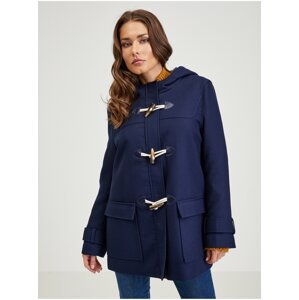 Tmavě modrý dámský kabát s kapucí ORSAY
