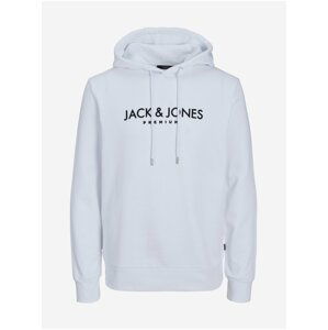 Bílá pánská mikina s kapucí Jack & Jones Jake