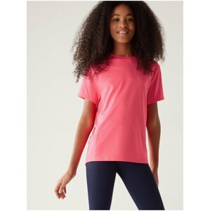 Neonově růžové holčičí sportovní tričko Marks & Spencer