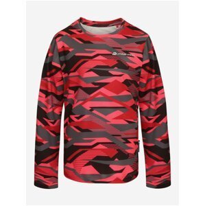 Černo-červené dětské rychleschnoucí tričko Alpine Pro Danzo