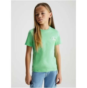 Světle zelené dětské tričko Calvin Klein Jeans