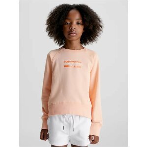 Oranžová holčičí mikina Calvin Klein Jeans