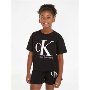 Černé holčičí tričko Calvin Klein Jeans