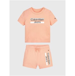 Oranžové holčičí pyžamo Calvin Klein Jeans