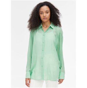 Zelená dámská průhledná košile Calvin Klein Jeans