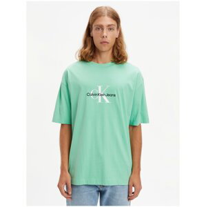 Světle zelené pánské oversize tričko Calvin Klein Jeans