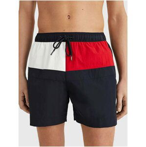 Tmavě modré pánské vzorované plavky Tommy Hilfiger Underwear