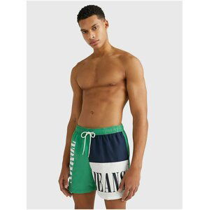 Modro-zelené pánské vzorované plavky Tommy Hilfiger Underwear