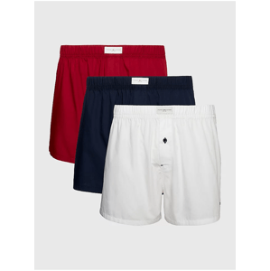 Sada tří pánských trenýrek v bílé, tmavě modré a červené barvě Tommy Hilfiger Underwear