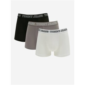Sada tří pánských boxerek v černé, šedé a bílé barvě Tommy Hilfiger Underwear