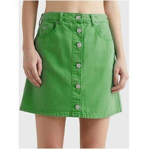 Zelená dámská džínová sukně Tommy Jeans
