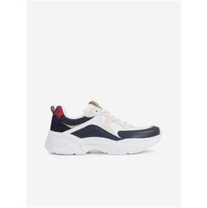 Tmavě modro- bílé dámské kožené tenisky Tommy Hilfiger Elevated Chunky Runn