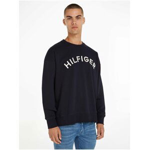 Tmavě modrá pánská mikina Tommy Hilfiger Arched Crew