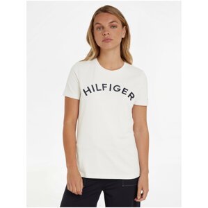 Krémové dámské tričko Tommy Hilfiger