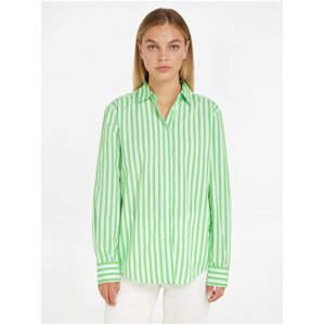 Světle zelená dámská pruhovaná košile Tommy Hilfiger