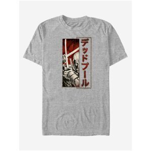Šedé pánské tričko ZOOT.Fan Marvel Deadpool Sword Kanji