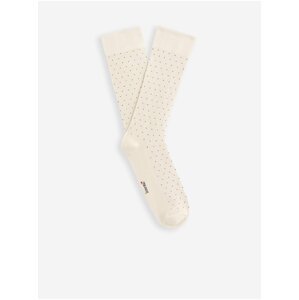 Krémové pánské puntíkované ponožky Celio Bip