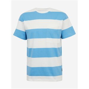 Bílo-modré pánské pruhované tričko Tom Tailor Denim