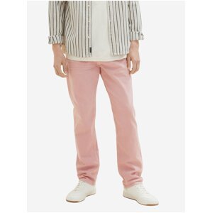 Světle růžové pánské straight fit džíny Tom Tailor