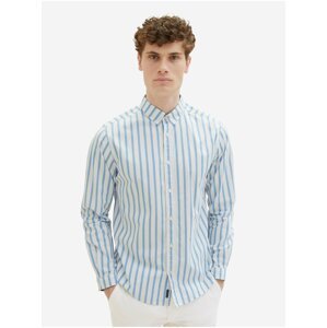 Bílo-modrá pánská pruhovaná košile Tom Tailor