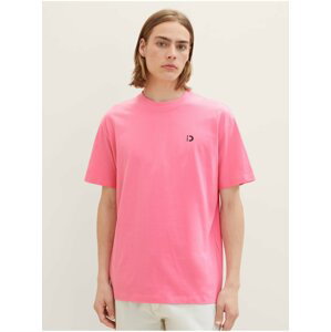 Růžové pánské tričko s potiskem na zádech Tom Tailor Denim