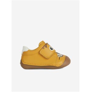 Žluté dětské kožené boty Geox
