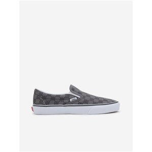 Šedé pánské kostkované slip on tenisky VANS UA Classic Slip-On