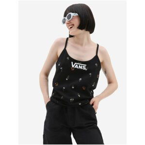 Černé dámské květované tílko VANS MICRO DITSY HALTER