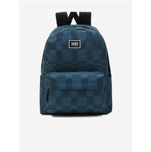 Tmavě modrý dámský kostkovaný batoh VANS WM OLD SKOOL H20 BACKPACK WMN