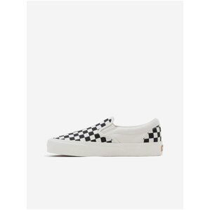 Černo-krémové kostkované slip on tenisky VANS