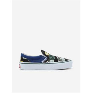 Modré klučičí vzorované slip on tenisky VANS Classic Slip-On VR3