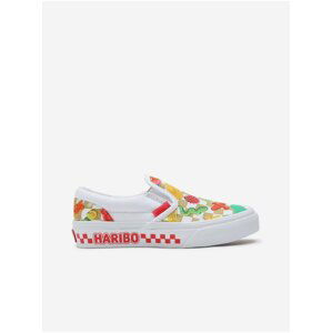 Bílé dětské vzorované slip on tenisky VANS Haribo