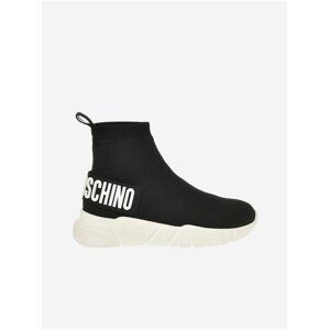 Černé dámské kotníkové slip on tenisky Love Moschino