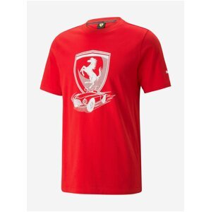 Červené pánské tričko Puma Ferrari Race Big Shield