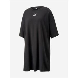 Černé dámské oversize šaty Puma CLASSICS Tee Dress PUMA Black