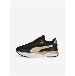 Zlato-černé dámské tenisky Puma R78 Voyage Space Metallics