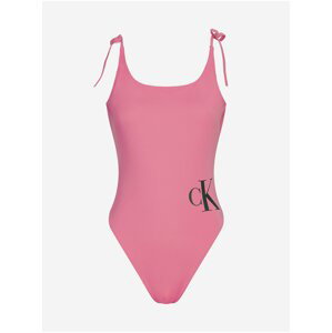 Růžové dámské jednodílné plavky Calvin Klein Underwear