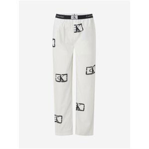Bílé dámské pyžamové kalhoty Calvin Klein Underwear