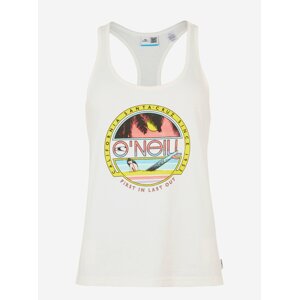 Bílé dámské tílko s potiskem O'Neill CONNECTIVE GRAPHIC TANK TOP